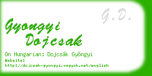 gyongyi dojcsak business card